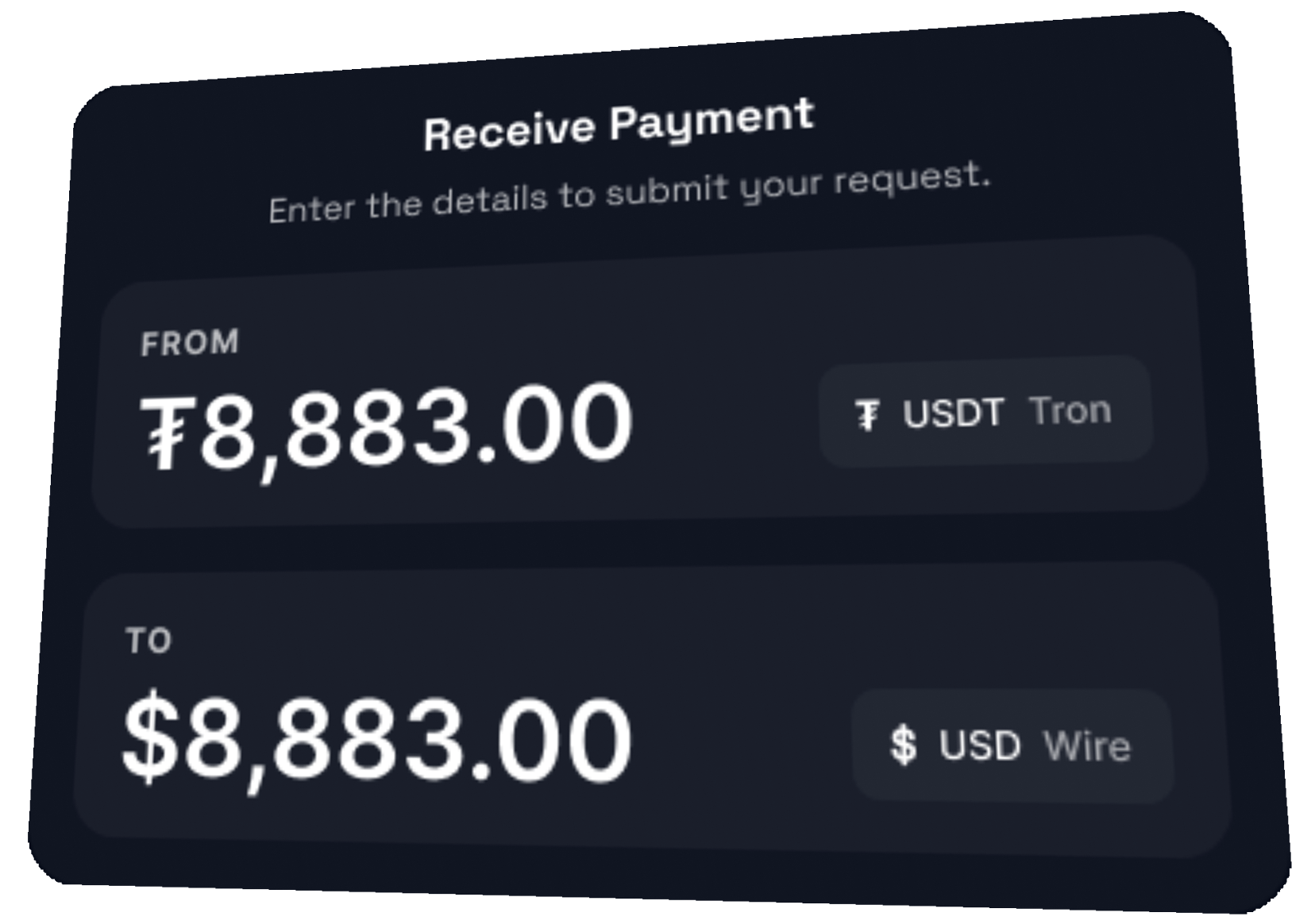 Accept USDT,
